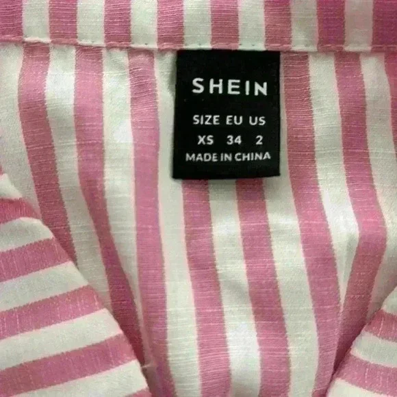 SHEIN VCAY Women's Sleeveless Striped Notch V-Neck Dress - SIZE: XS - Picture 3 of 3